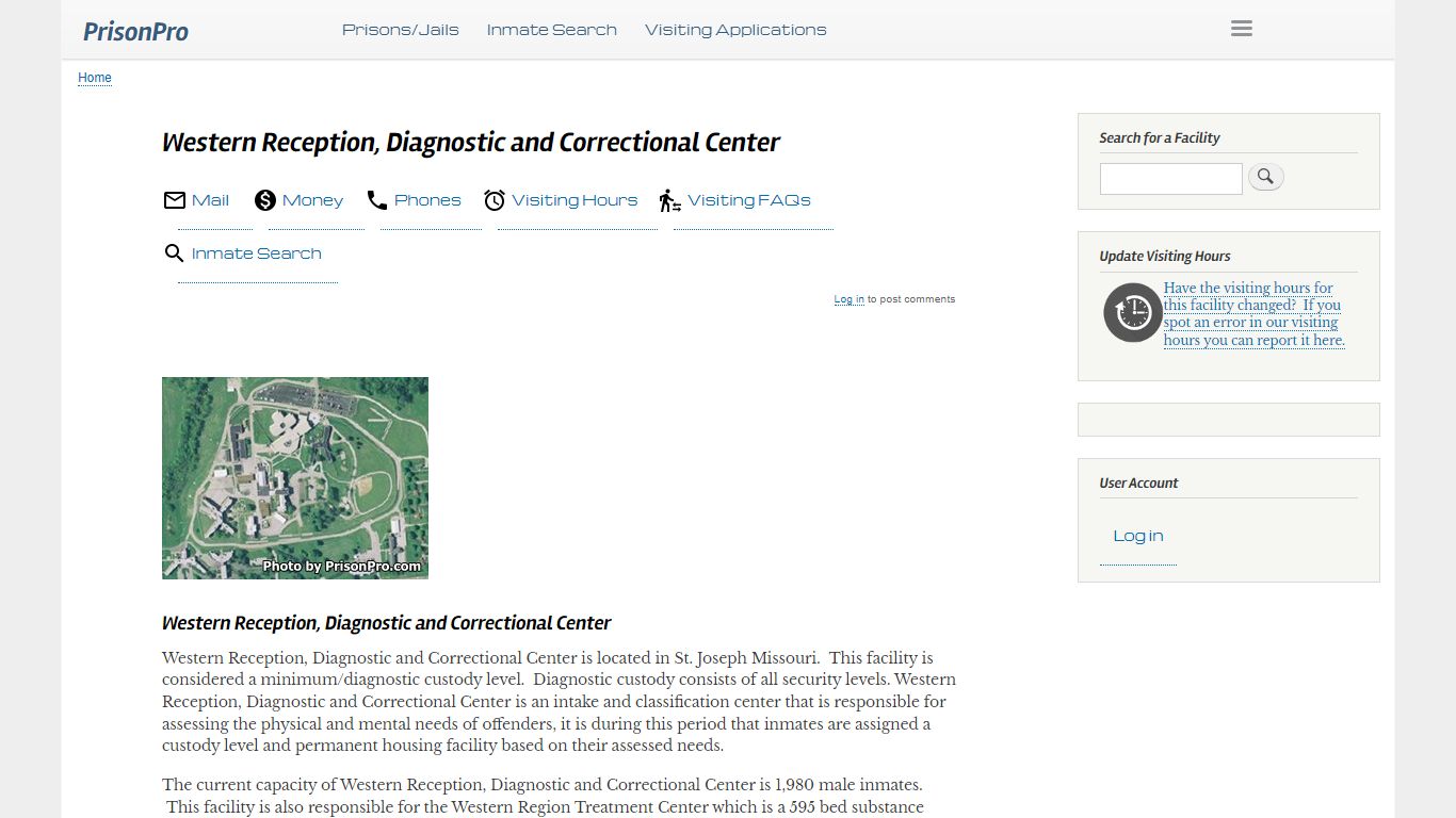 Western Reception, Diagnostic and Correctional Center ...